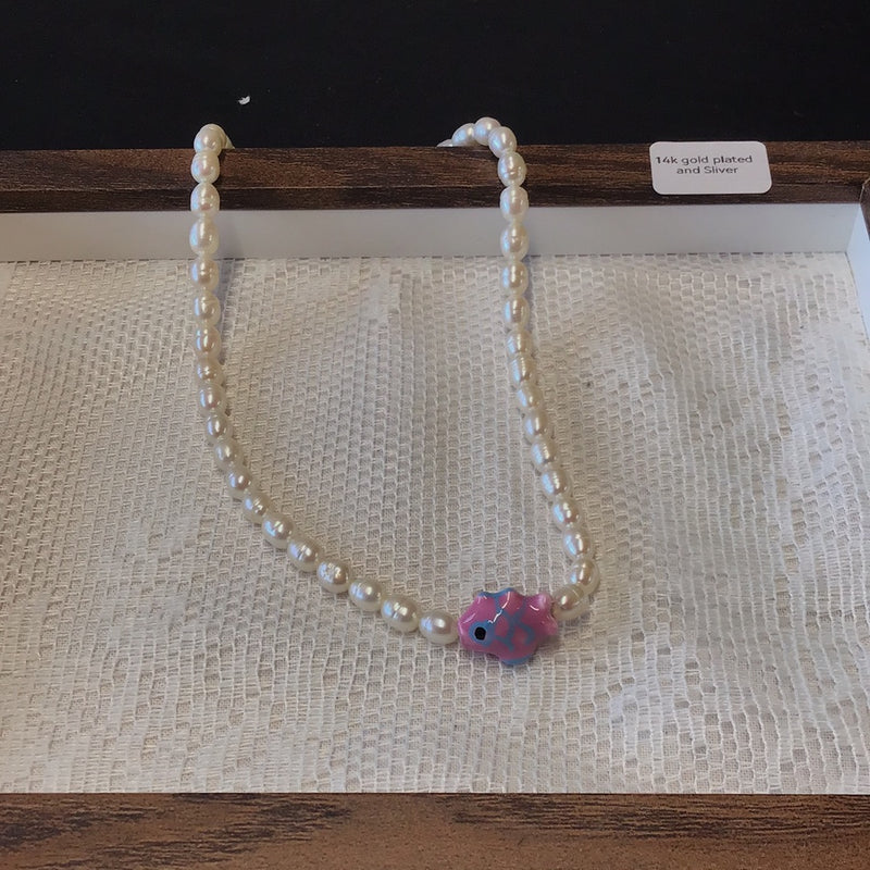 Pearl Fish Necklace