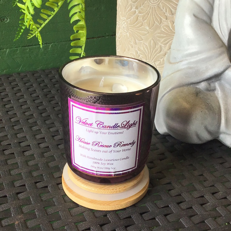 House Rescue Remedy Crystal Candle