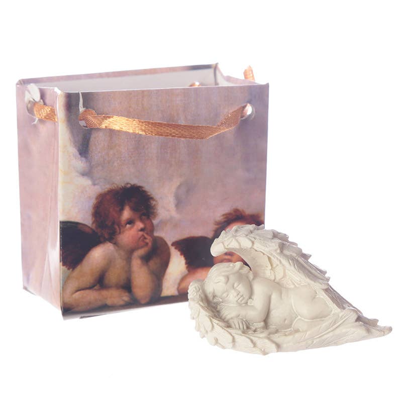Cherub in Angel Wings Figure in a Mini GiftBag
