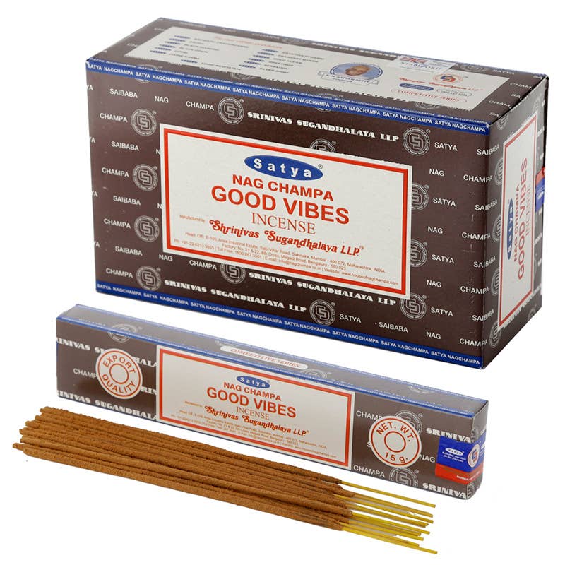01355 Satya Good Vibes Nag Champa Incense Sticks