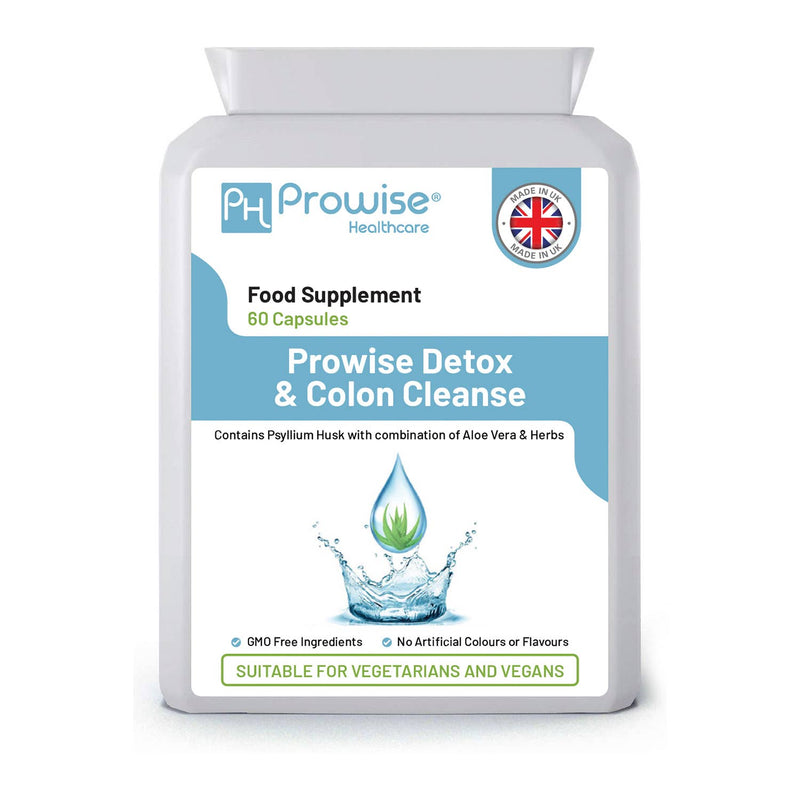 Detox Colon Cleanse Supplement 600mg 60 Capsules | Suitable For Vegetarians & Vegans