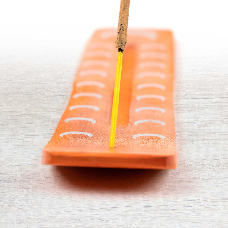 Wooden Orange Incense Holder