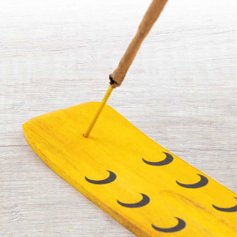 Wooden Yellow Incense Holder