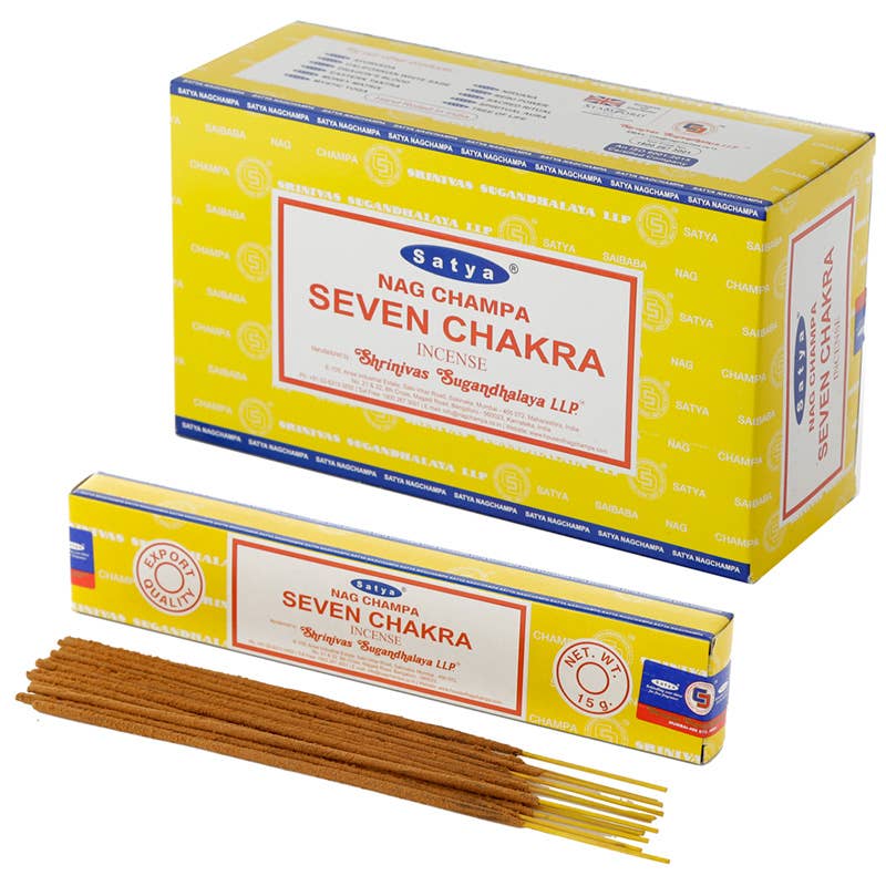 01412 Satya VFM Seven Chakra Nag Champa Incense Sticks