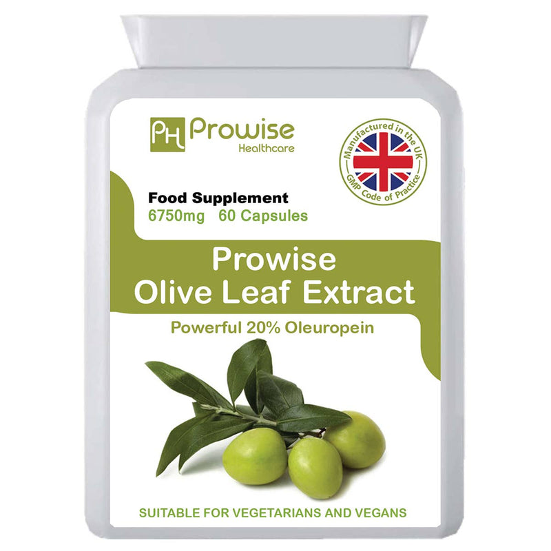 Olive Leaf Extract 6750mg 60 Capsules | Suitable For Vegetarians & Vegans